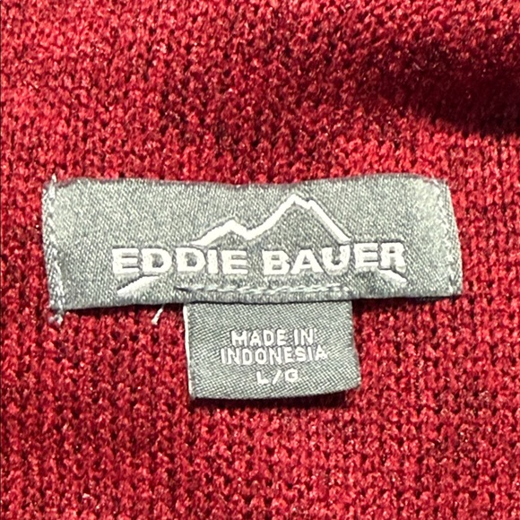Eddie Bauer Red Quarter-Zip Pullover L - Picture 9 of 9